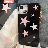 潤華年適用于OPPOreno6手機殼a72女5防4se摔3pro/a53.a93a11a9/8.a5r17a32k9 亮黑-粉米星星(精準(zhǔn)) 拍此選項聯(lián)系客服備注型號