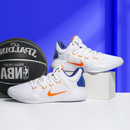 耐克（NIKE）男鞋夏季新款HYPERDUNK X LOW實戰(zhàn)運(yùn)動鞋減震休閑籃球鞋 FB7163-181 白色橙鉤 45