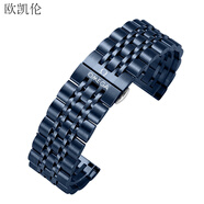 歐凱倫歐米茄表鏈斯沃琪聯(lián)名款適配swatch&timesomega行星系列鋼帶配件20 藍色 20mm