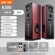 先科2.0客廳電視音響家庭影院功放套裝家用電視機K歌一體機立柱藍牙音箱唱歌卡拉OK背景音樂(lè )立體環(huán)繞 100W家庭純享版+雙U段話(huà)筒