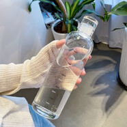 卡西菲kaxifei時(shí)間刻度杯2023新款網(wǎng)紅玻璃杯喝水目標玻璃瓶i 玻璃杯500ml(單杯)