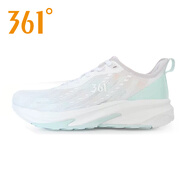 361°運(yùn)動(dòng)鞋女2024夏季新款軟底減震輕便跑鞋網(wǎng)面休閑學(xué)生跑步鞋子女 361度白/薄紗藍(lán) 36