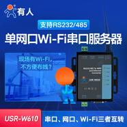 有人wifi串口服務(wù)器RS485/RS232/RJ45網(wǎng)口/WIFI三者互轉(zhuǎn)Modbus網(wǎng)關(guān)MQTT協(xié)議USR-W610 單網(wǎng)口WiFi-4串口服務(wù)器（W610）