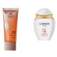 靚邦素嬌顏防曬乳SPF25清爽不油膩遮瑕隔離紫外線學(xué)生軍訓(xùn)45克男女適合 嬌顏防曬乳（45克+65克） 110g