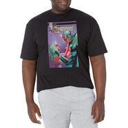 Marvel 漫威 Big & Tall Classic Champions 男式上衣短袖T恤 黑色//白色 4X-Large