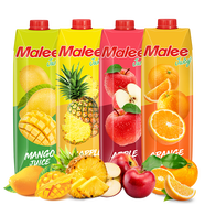瑪麗（MALEE）泰國進(jìn)口果汁飲料大瓶 橙汁芒果汁蘋果汁菠蘿汁混合裝1L*4瓶