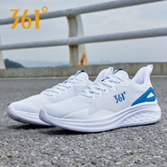 361°男鞋運動(dòng)鞋男夏季網(wǎng)面跑步鞋度老爹鞋透氣休閑鞋 361度白/星球藍 42