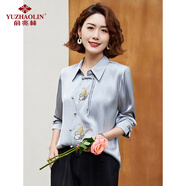 俞兆林中老年女裝新中式刺繡襯衣媽媽裝長袖襯衫 Y243C2002