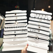 Jack Viney蕾絲項鏈ins女潮網(wǎng)紅短款頸鏈頸帶項圈黑繩鎖骨鏈choker脖子飾品 KLW2415件沉魚(yú)