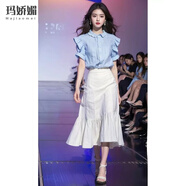 瑪嬌媚（Majiaomei）連衣裙女裝套裝2025年新款夏裝搭配洋氣減齡時(shí)尚百搭襯衣裙子女潮 半身裙 XL