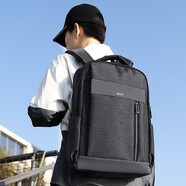 POLO 男士雙肩包大容量休閑背包出差旅行包男書包Polo092511 黑色