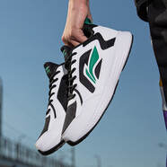 李寧（LI-NING）男鞋跑鞋新款秋冬新款運動(dòng)鞋子男潮流休閑透氣減震回彈跑步鞋學(xué)生 標準白/新標準黑 42