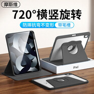 摩斯維 iPad Pro2023保護(hù)套11英寸22款air5/4蘋果平板保護(hù)殼ipad10/9透明亞克力全包防摔防彎 石墨黑【支持橫屏/豎屏·720°可旋轉(zhuǎn)】帶筆槽 【11/10.9英寸】iPadPr