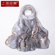 上海故事真絲絲巾女紗巾100%桑蠶絲春夏生日送媽媽禮物防曬披肩圍巾禮盒