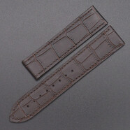 瑪薩琪適配雷達表帶鉆霸/晶璨系列R22861165/R14129116折疊扣鱷紋真皮手表帶rado男女配件皮表鏈 (無(wú)扣)咖色纖薄牛皮紋 19mm