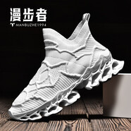 漫步者典藏版【官方名品 原裝直郵】 高級定制刀鋒戰士男鞋限量跑步鞋男 襪子口丨雪地白丨官方限定 42