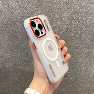 秒揚(yáng) 膚感磨砂磁吸可無線充電適用蘋果手機(jī)殼iPhone新款防摔保護(hù)套硅膠全包簡(jiǎn)約高級(jí)感情侶款 【磨砂白 SENSORY】自帶磁吸 iPhone 16promax