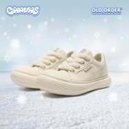 OLD ORDER-帆布鞋Canvas-冬之初雪 Snow White 白色大頭增高鞋男女 初雪白 39