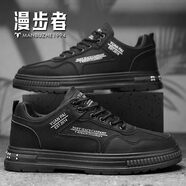 漫步者休閑鞋男2024秋冬新款透氣工裝鞋子男士潮流百搭戶外運(yùn)動(dòng)勞保鞋 黑色 44