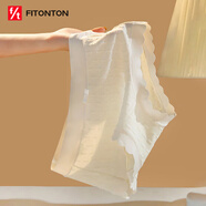 FitonTon4條裝內褲女無(wú)痕中腰棉質(zhì)透氣女士?jì)妊澓?jiǎn)約時(shí)尚少女三角短褲頭L碼