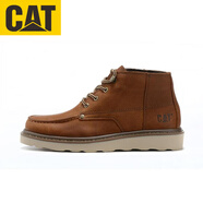卡特（CAT）男鞋中幫新款真皮馬丁靴時(shí)尚休閑鞋復(fù)古工裝鞋P723603 淺咖色 皮鞋碼 39