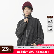幻走（MOVEUP）2024冬季新款.FUN系列純棉復古織嘜跳點(diǎn)棉繩短款外套女 黑色 S