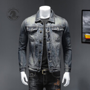 ANDSEEYOU 品牌 牛仔外套男國(guó)潮服裝2025秋季新款時(shí)尚簡(jiǎn)約修身牛仔衣夾克男 688款 XL