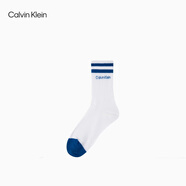 Calvin Klein七夕情人節(jié)首選精選送禮Jeans男士簡約ck拼色條紋提花休閑運動中 100-白色 0雙 os