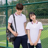 斐升 中學(xué)生夏季校服套裝初中學(xué)生短袖班服純色學(xué)院風(fēng)畢業(yè)班高中生綠色 白色短袖上衣 165