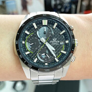 卡西歐（CASIO) EDIFICE 系列商務(wù)休閑防水太陽(yáng)能六局電波石英男士手表 EQW-A2000DB-1A