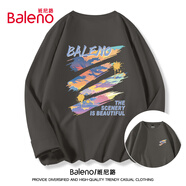 班尼路（Baleno）長袖t恤男夏季美式潮牌休閑百搭上衣學生寬松純棉打底衫春裝