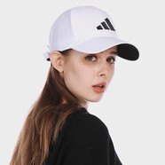 adidas阿迪達斯帽子男女休閑運動帽遮陽時尚潮流棒球帽網(wǎng)球帽戶外鴨舌帽 白色 HS5509