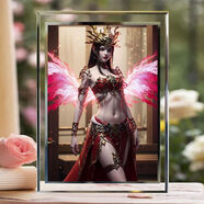 麥思倫美杜莎手辦周邊斗破蒼穹小醫仙蕭炎云韻擺件水晶相框生日禮物 22 六寸水晶相框+照片