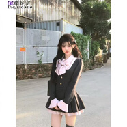 蝶嬌諾（DIEJIAONUO）秋冬連衣裙女裝2024年冬季新款純欲風(fēng)甜辣妹韓系氛圍感穿搭女顯瘦 深灰色連衣裙+蝴蝶結+腰帶 S