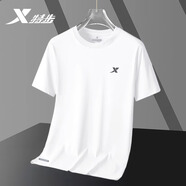 特步（XTEP）運(yùn)動(dòng)短袖t恤男速干衣夏季新款冰絲健身上衣寬松休閑薄款跑步半袖 珍珠白-冰絲速干款 XL 180