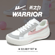 回力小風(fēng)帆休閑鞋男女鞋秋季透氣帆布鞋情侶運動板鞋德訓(xùn)男鞋 白粉 37