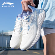 李寧（LI-NING）男鞋運動(dòng)鞋子男夏季網(wǎng)面透氣跑步鞋男2024云科技減震回彈科技跑鞋 李寧云5代-云霧白/新極光藍 42