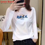 LOVER RUCCI半高領打底衫女秋冬內搭2025新款小立領長袖T恤中領磨毛加厚上衣 908-137白色 S 適合75-90斤