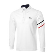 GOLF高爾夫男長(cháng)袖T桖球衣運動(dòng)速干透氣上衣休閑翻領(lǐng)polo衫golf 白色 M