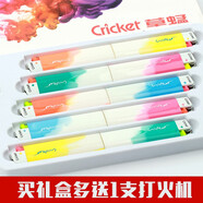 草蜢（CRICKET）原裝進(jìn)口 一次性打火機(jī)防爆家用火石砂輪打火機(jī)定制廣告LOGO訂做 雙白色10支裝 附帶一支打火機(jī)-隨機(jī)色