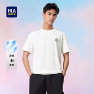 HLA海瀾之家短袖T恤男25新涼感短袖男夏HNTBW2J030A 本白花紋65 165/84A S推薦114~124斤