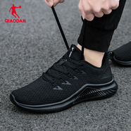 喬丹QIAODAN冬季男鞋運動(dòng)鞋男網(wǎng)面透氣休閑鞋旅游跑步鞋子男R 黑色-233 40