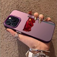 瑞桓柏紅旗飄飄適用蘋果15promax手機(jī)殼新款iPhone16保護(hù)套ipone14pro感 IMD彩銀磨砂-紫底-ZYC6581紅旗 iPhone15Pro