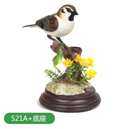 室內裝飾電子仿真鸚鵡小鳥(niǎo)裝飾擺件動(dòng)物會(huì )叫會(huì )動(dòng)會(huì )說(shuō)話(huà)寵物鳥(niǎo)籠 麻雀521A款 聲控鳥(niǎo)鳴款+三節普通電池
