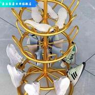 新款晾鞋架鐵藝工藝可移動(dòng)陽(yáng)臺室外置物架鞋架曬鞋神器加厚加粗 主圖款 升級款-金色