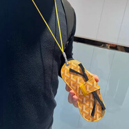 LESCA LUNETIER掛脖眼鏡包抗壓便攜男女式近視眼鏡太陽(yáng)墨鏡收納袋掛繩防丟保護套 檸檬黃眼鏡包+掛繩【掛脖款】