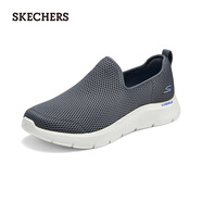 斯凱奇（Skechers）男鞋一腳蹬健步鞋舒適透氣休閑鞋216325 灰色/GRY 40