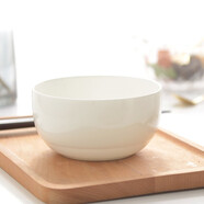 瓷秀源（CIXIUYUAN） 唐山純白骨瓷碗飯碗家用韓式小湯碗吃面碗陶瓷碗沙拉碗泡面碗 4.5英寸韓碗1個(gè)