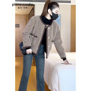 皮爾卡丹小香風(fēng)羊羔毛外套女短款秋冬2025新款寬松百搭高級感小個(gè) 淺咖色 L 【112-122斤穿】