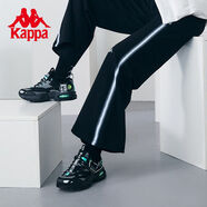 Kappa廢畫(huà)三千聯(lián)名復古鞋情侶休閑運動(dòng)鞋-K0BX5MM01D 黑色/香根草綠-990 37